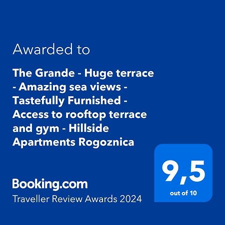 The Grande - Huge Terrace - Amazing Sea Views - Tastefully Furnished - Access To Rooftop Terrace And Gym - Hillside Apartments Rogoznica Рогозница Экстерьер фото